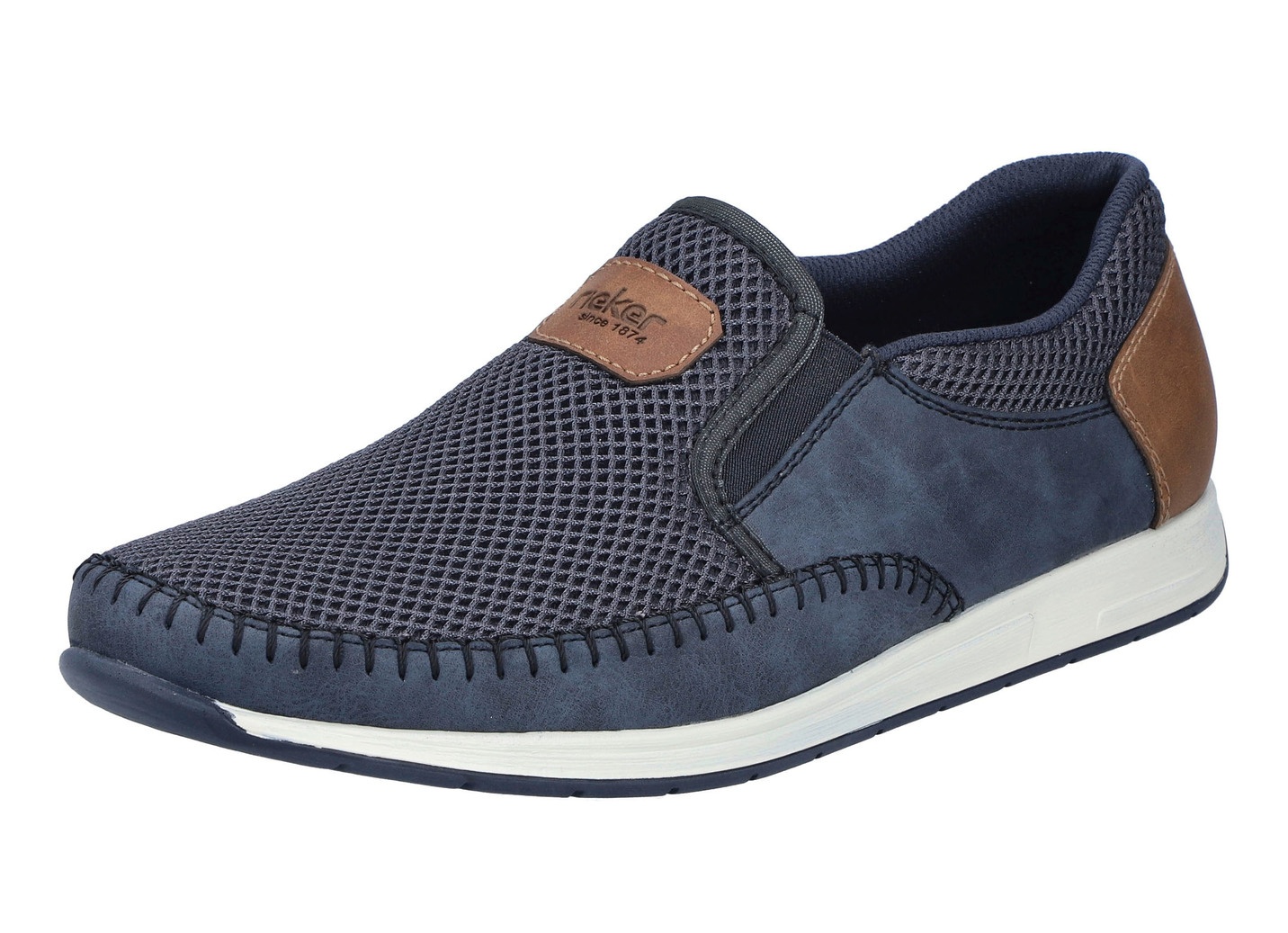 Rieker, sommerliche Herren-Slipper, mit Gummizug